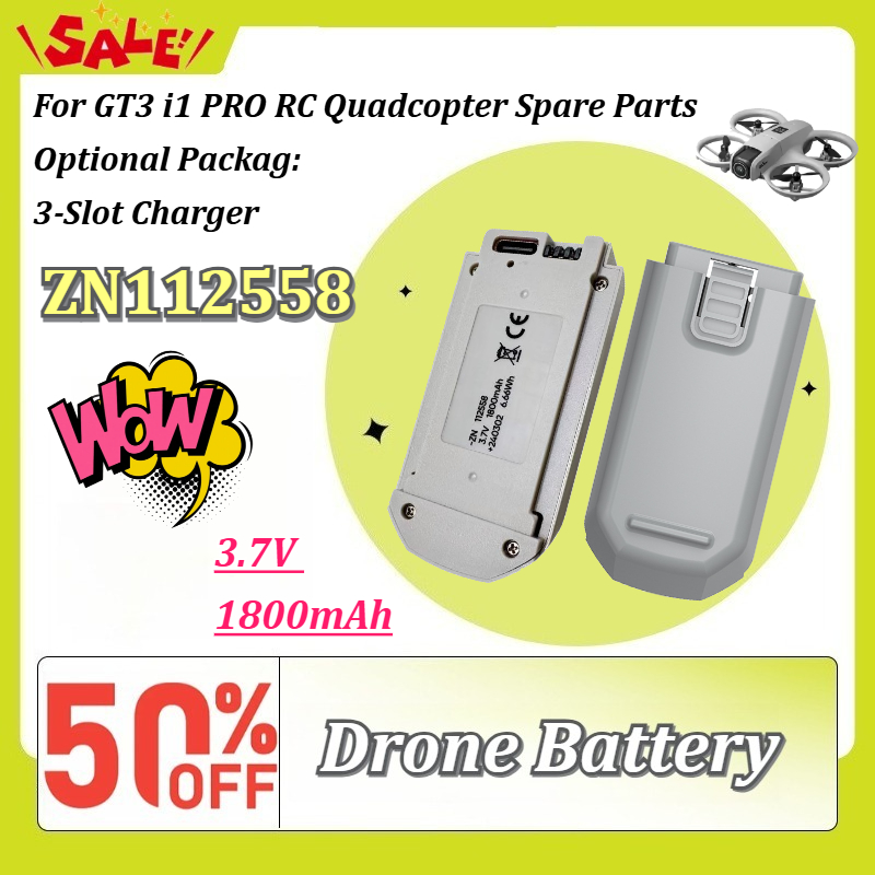 Drone Gt3 Rc - New 1-6PCS ZN112558 3.7V 1800mAh Replacement