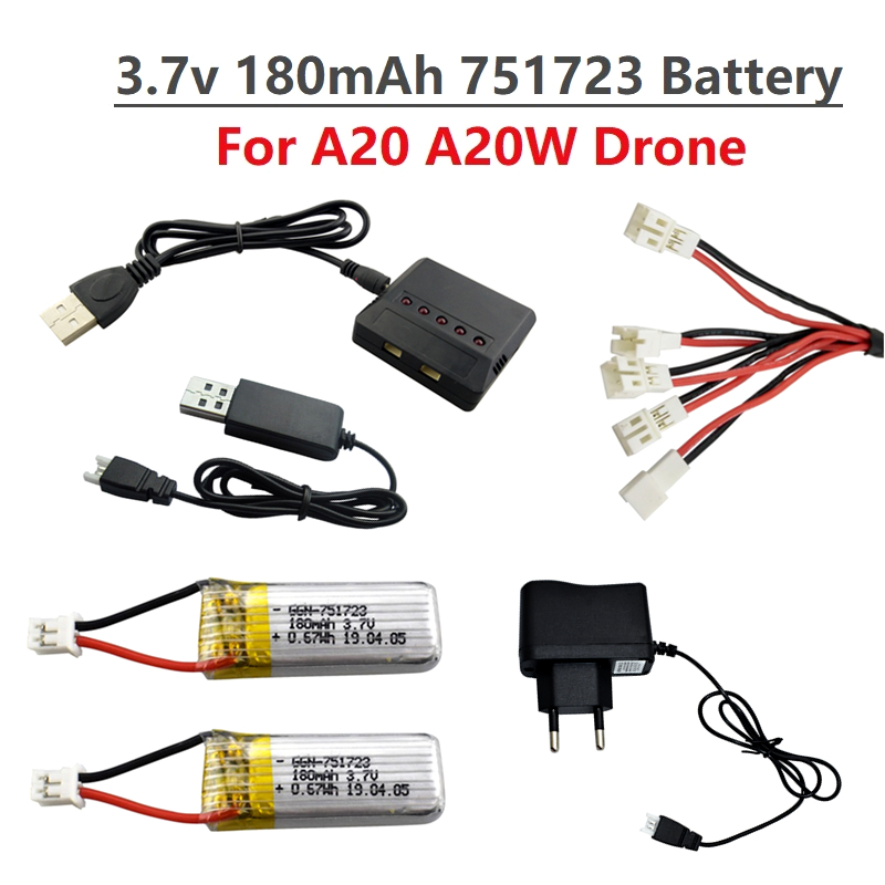 Drone Zll Rc - Original 3.7V 180mAh Lipo Battery And