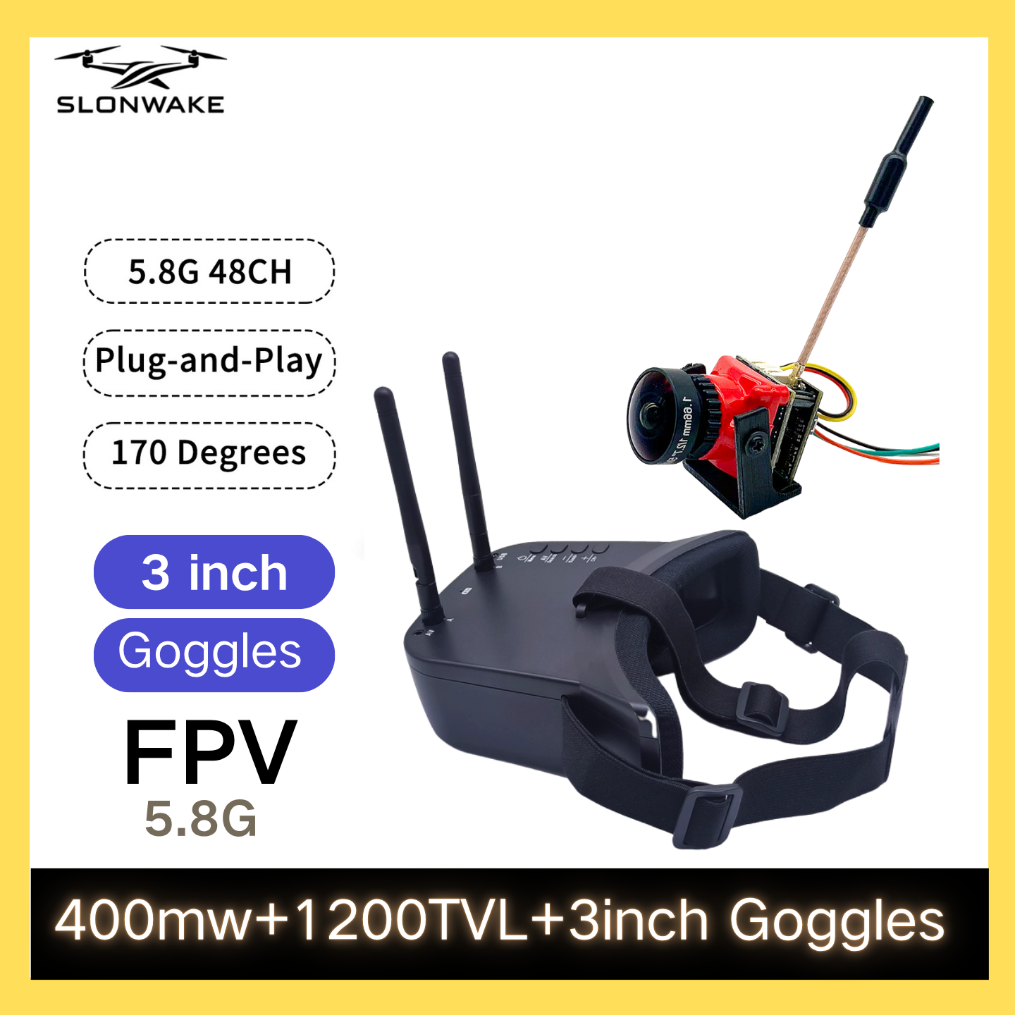 Drone Rc1 - SLONWAKE 5.8G 48CH FPV 400mw VTX
