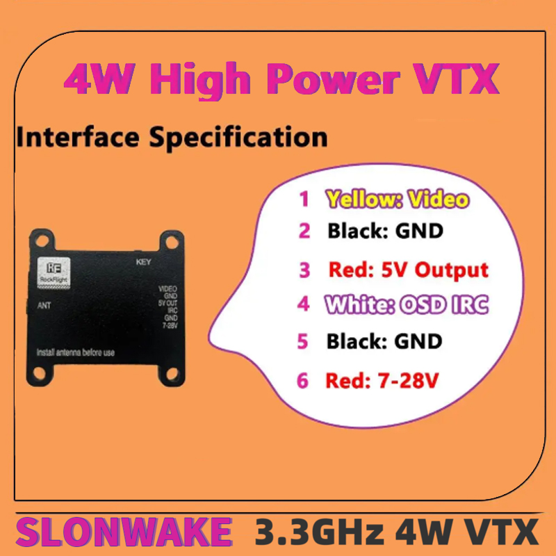 SLONWAKE FPV 3.3G 16CH 4000mW  - Drone Rc1 ulasan dan harga