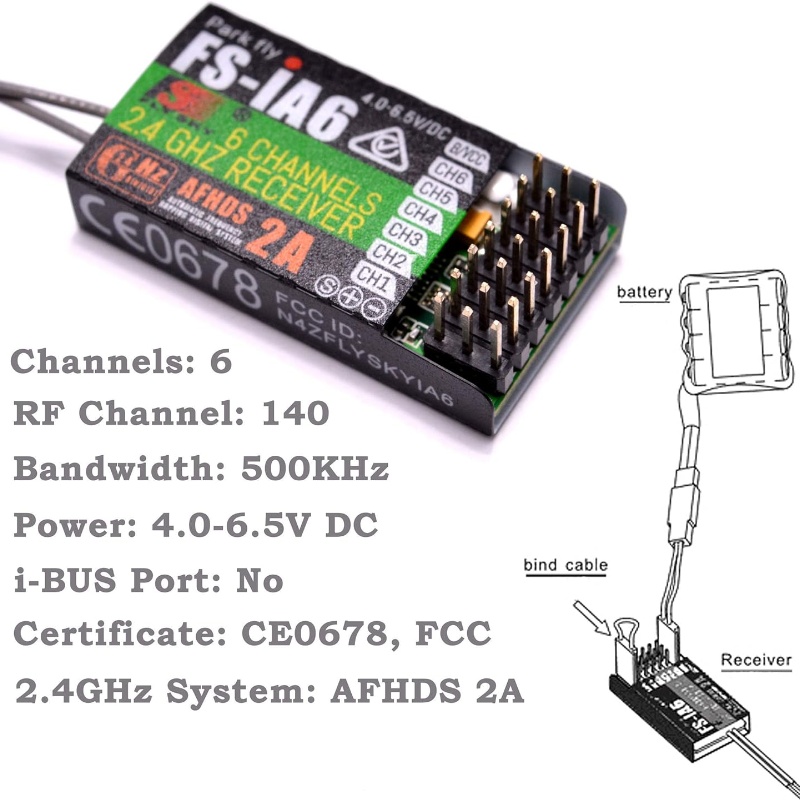 Flysky FS-IA6 Receiver 6CH Dua - Fpv Antenna Receiver ulasan dan harga