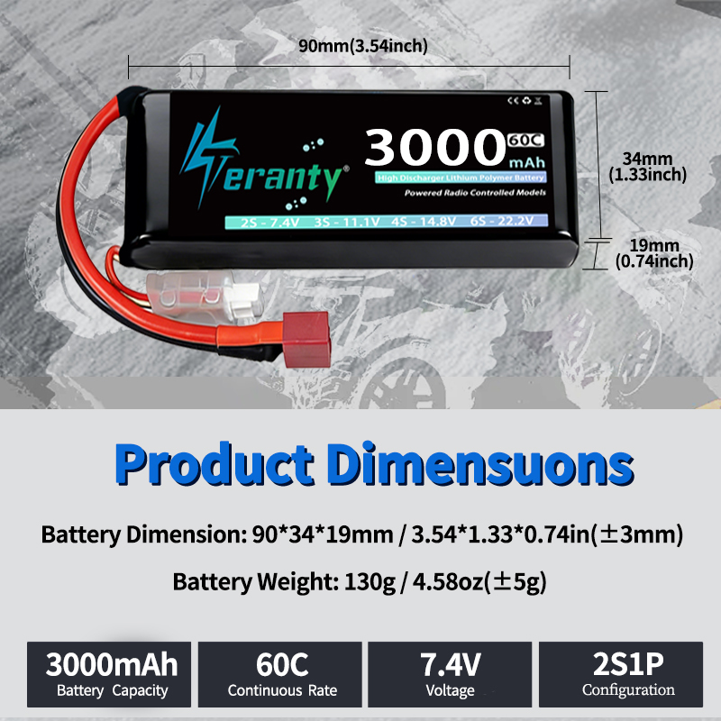 TERANTY 2S 3000mAh Lipo Batter - Drone Rc Board ulasan dan harga