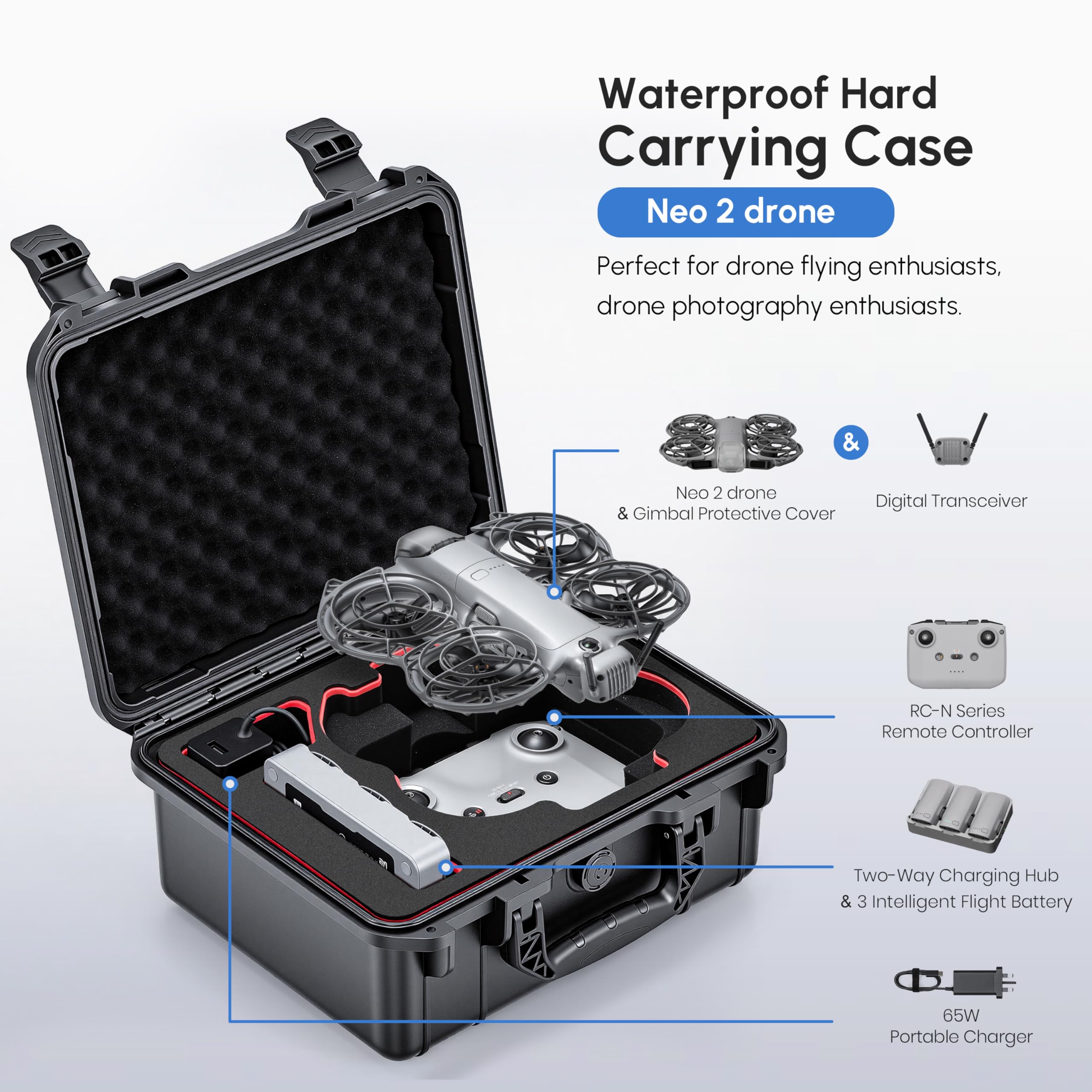 NEO 2 Case,Waterproof Hard Car - Drone Rc Cover ulasan dan harga