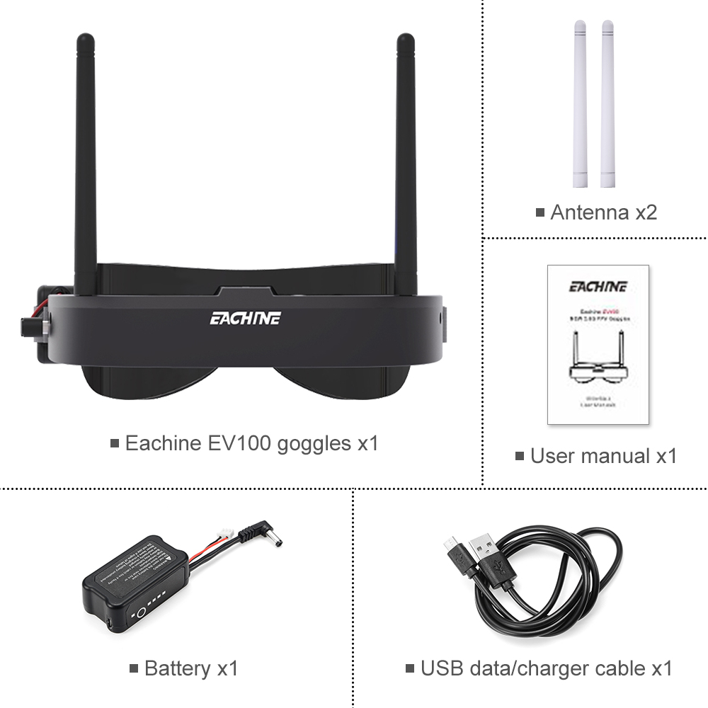 Eachine EV100 720*540 5.8G 72C - Drone Rc Cover ulasan dan harga