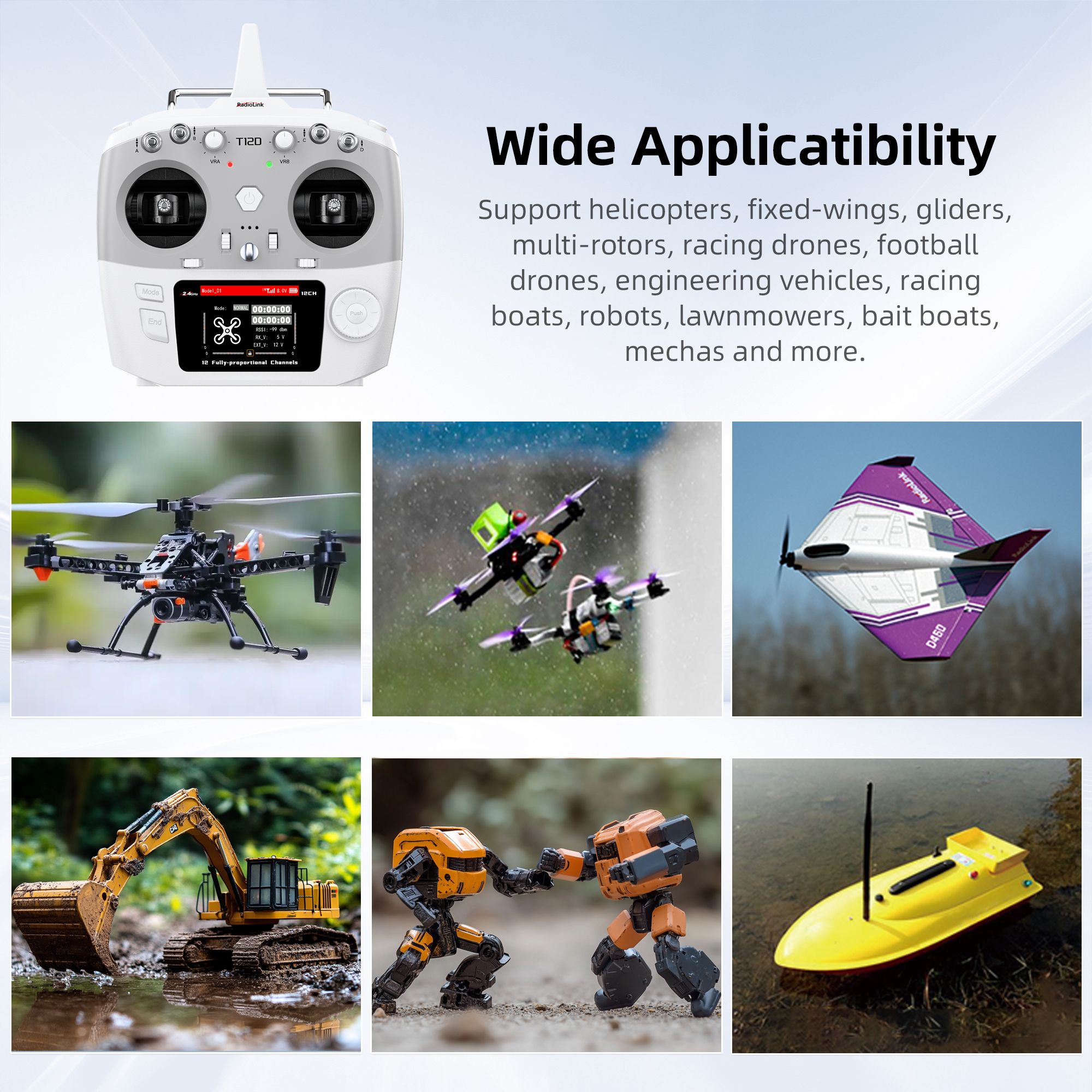 Radiolink T12D ELRS 12 Channel - Drone Rc Transmitter And Receiver ulasan dan harga