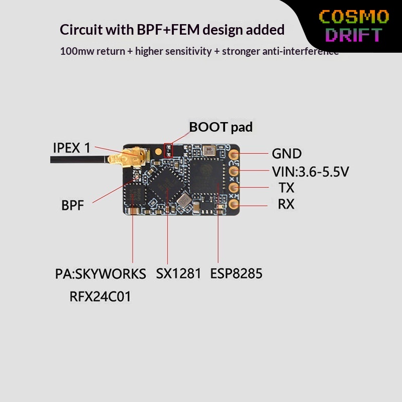Hot BAYCK Expresslrs Elrs Rece - Drone Rc Transmitter And Receiver ulasan dan harga