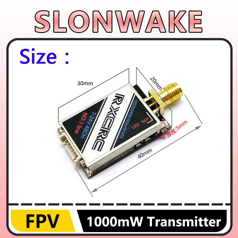 SLONWAKE  5.8G 48CH 1W VTX 100 - Drone Rc Transmitter And Receiver ulasan dan harga