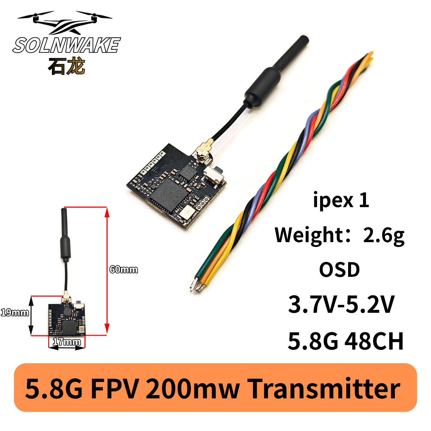 SLONWAKE Nano 5.8G 48CH 200mW  - Drone Rc1 ulasan dan harga