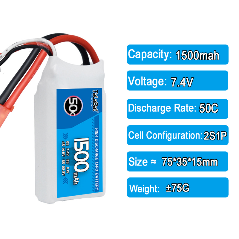 3Pcs TalaBat 50C 1500mAh 7.4V  - Drone Zll Rc ulasan dan harga