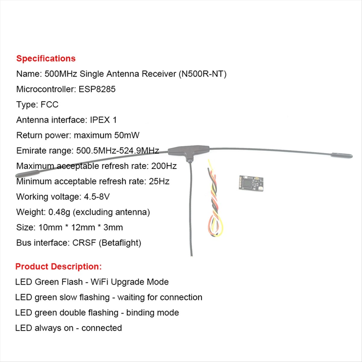 500MHz Receiver 500.5MHz-524.9 - Receiver Rc Drone ulasan dan harga