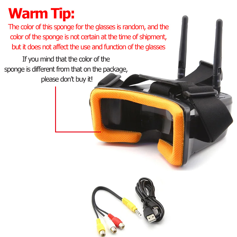 VR009 FPV Video Goggles 3Inch  - Fpv Antenna Receiver ulasan dan harga