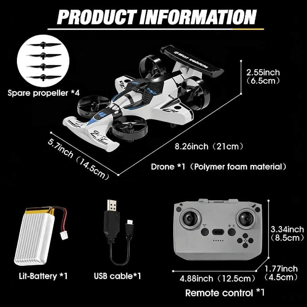2 in 1 RC Flying Drone Car Dua - Rc Drone And Flying Car ulasan dan harga